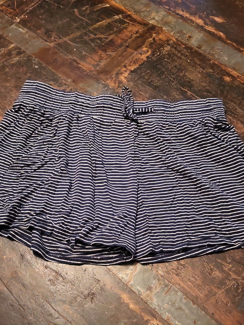 Style & Co. Navy and White Striped Lounge Shorts